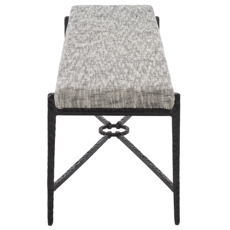 Safavieh Zhanna Iron Bench Cushion in Navy / Black