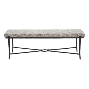 Safavieh Zhanna Iron Bench Cushion in Navy / Black