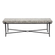 Safavieh Zhanna Iron Bench Cushion in Navy / Black