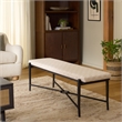 Safavieh Zhanna Iron Bench Cushion in Cream / Black