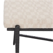 Safavieh Zhanna Iron Bench Cushion in Cream / Black