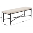 Safavieh Zhanna Iron Bench Cushion in Cream / Black