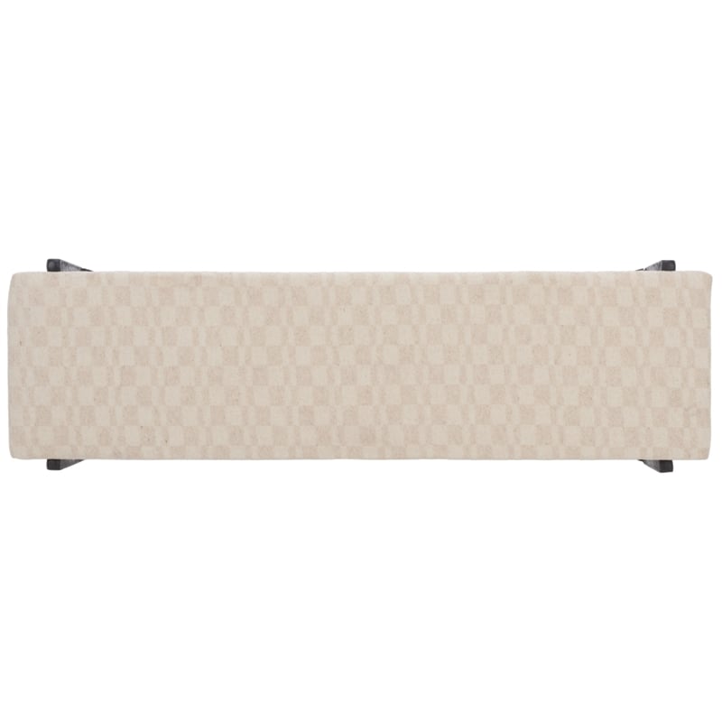 Safavieh Zhanna Iron Bench Cushion in Cream / Black