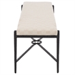 Safavieh Zhanna Iron Bench Cushion in Cream / Black