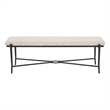Safavieh Zhanna Iron Bench Cushion in Cream / Black