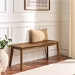 Safavieh Tevin Wood Bench in Walnut