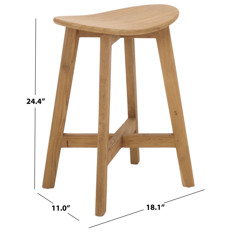 Safavieh Rancho Wood Counter Stool in Natural