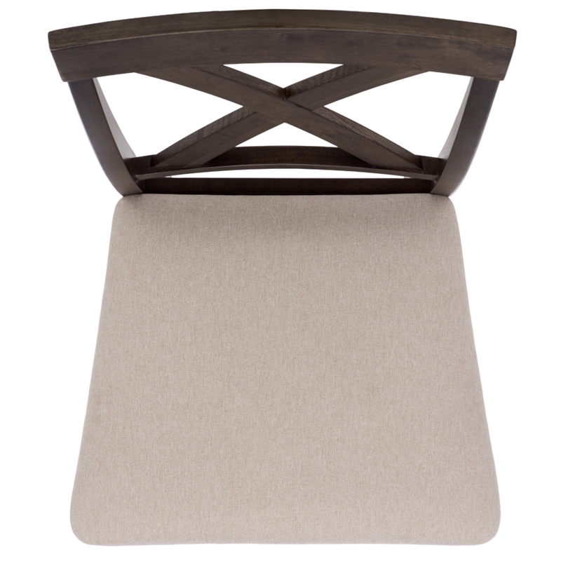 Safavieh Alanda Wood Counter Chair in Beige / Ash / Brown