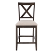 Safavieh Alanda Wood Counter Chair in Beige / Ash / Brown