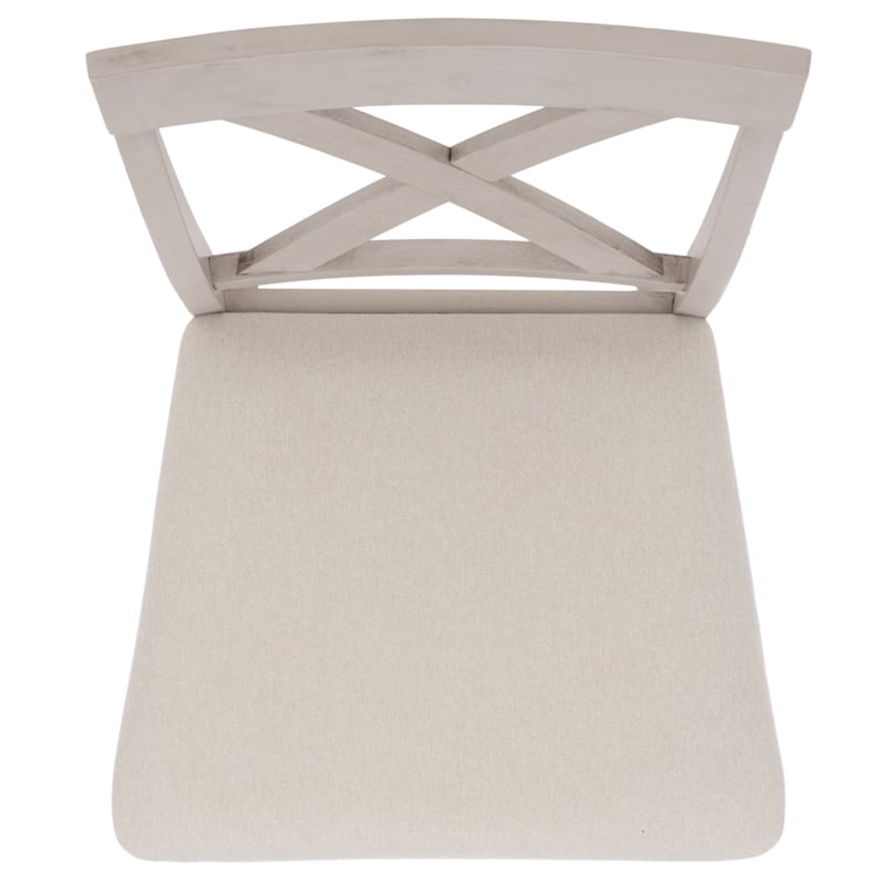 safavieh alanda wood counter chair in cream / gray