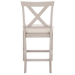 Safavieh Alanda Wood Counter Chair in Cream / Gray