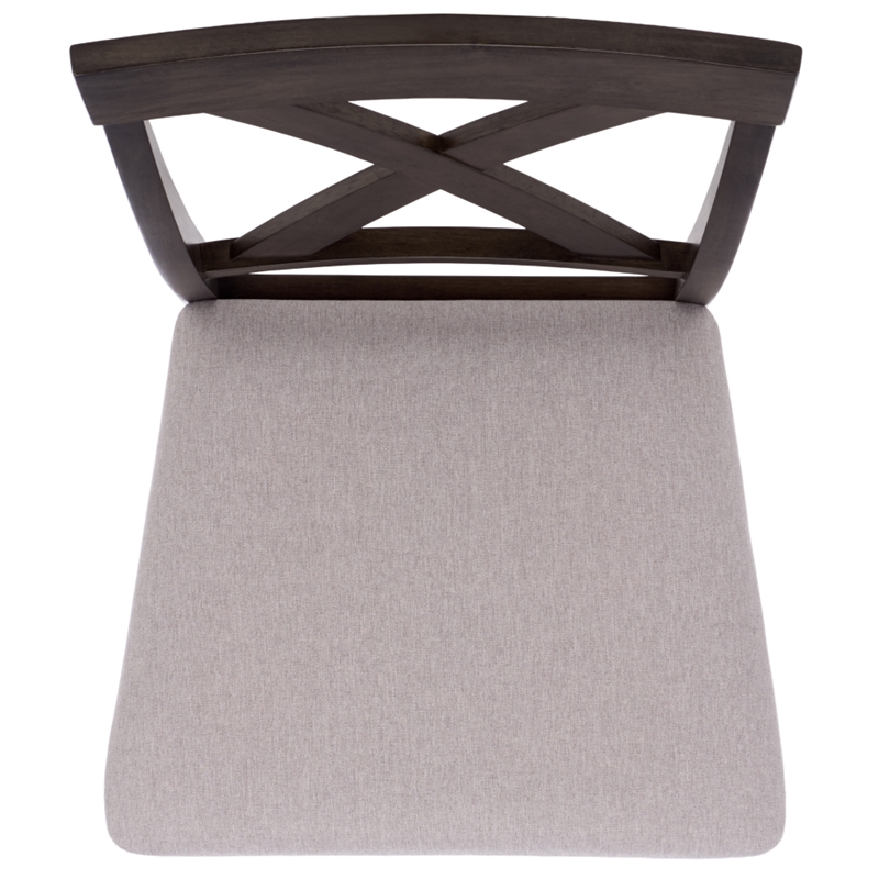 Safavieh Alanda Wood Counter Chair in Light Gray / Ash / Brown