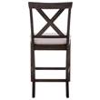 Safavieh Alanda Wood Counter Chair in Light Gray / Ash / Brown