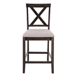 Safavieh Alanda Wood Counter Chair in Light Gray / Ash / Brown