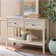 Safavieh Sondra 2 Drawer 1 Shelf Wood Console in Light Oak