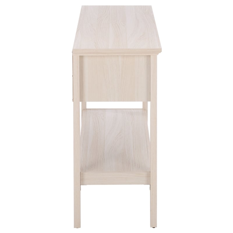 Safavieh Sondra 2 Drawer 1 Shelf Wood Console in Light Oak