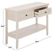 Safavieh Sondra 2 Drawer 1 Shelf Wood Console in Light Oak