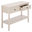Safavieh Sondra 2 Drawer 1 Shelf Wood Console in Light Oak