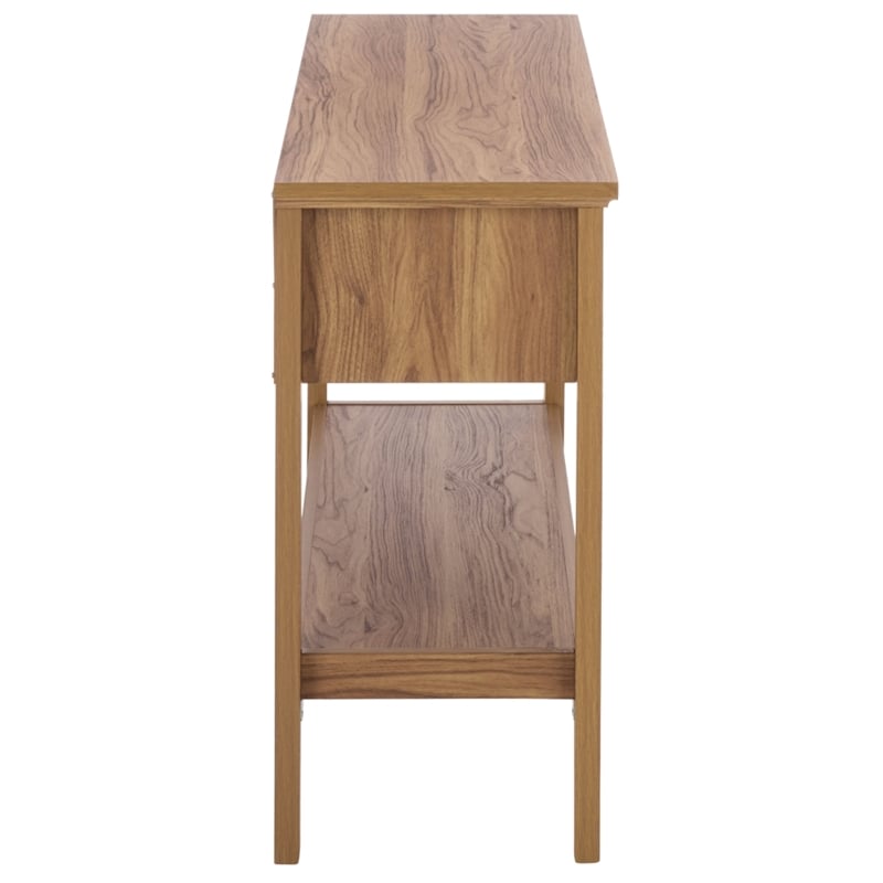 Safavieh Sondra 2 Drawer 1 Shelf Wood Console in Oak