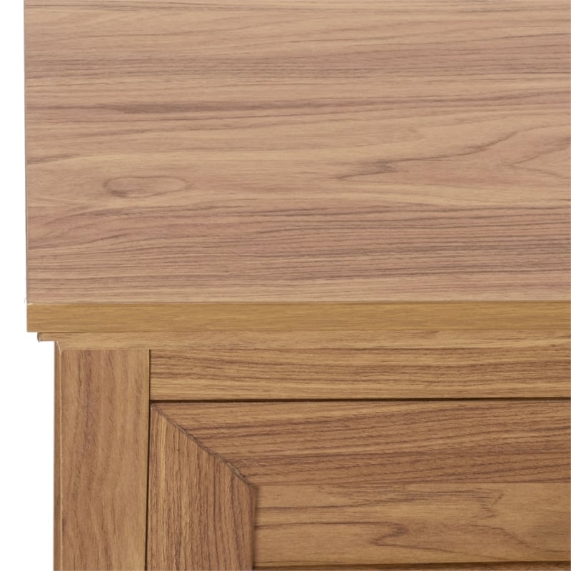 Safavieh Sondra 2 Drawer 1 Shelf Wood Console in Oak