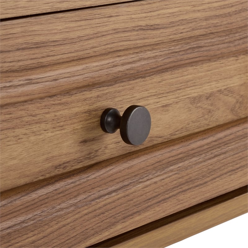 Safavieh Sondra 2 Drawer 1 Shelf Wood Console in Oak