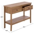 Safavieh Sondra 2 Drawer 1 Shelf Wood Console in Oak