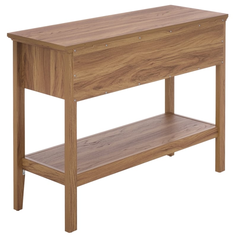 Safavieh Sondra 2 Drawer 1 Shelf Wood Console in Oak