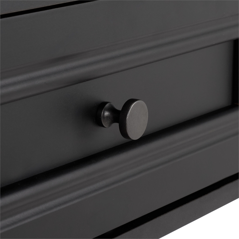 Safavieh Sondra 2 Drawer 1 Shelf Wood Console in Black