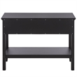 Safavieh Sondra 2 Drawer 1 Shelf Wood Console in Black