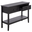 Safavieh Sondra 2 Drawer 1 Shelf Wood Console in Black