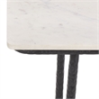 Safavieh Raisa Marble and Iron Console Table in White / Black