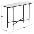 Safavieh Raisa Marble and Iron Console Table in White / Black