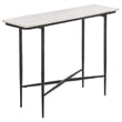 Safavieh Raisa Marble and Iron Console Table in White / Black