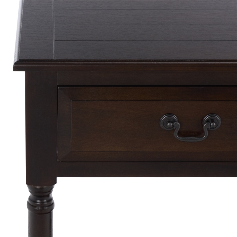 Safavieh Primrose 2 Drawer Wood Console Table in Chocolate