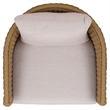 Safavieh Donya Wicler Aluminum Patio Chair in Natural / Beige