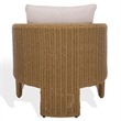 Safavieh Donya Wicler Aluminum Patio Chair in Natural / Beige
