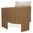 Safavieh Donya Wicler Aluminum Patio Chair in Natural / Beige
