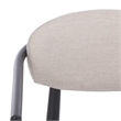 Safavieh Bethlyn Aluminum Patio Dining Chair in Black / Beige