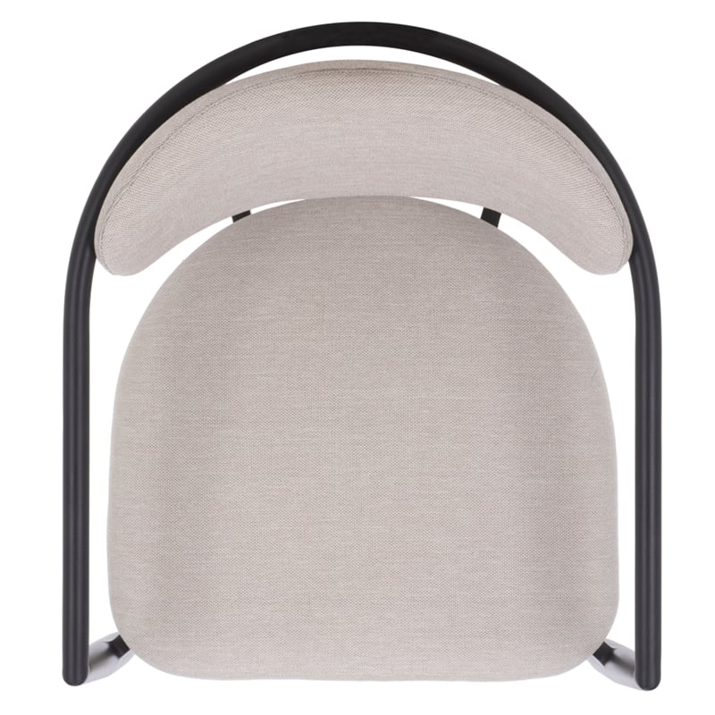 Safavieh Bethlyn Aluminum Patio Dining Chair in Black / Beige
