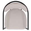 Safavieh Bethlyn Aluminum Patio Dining Chair in Black / Beige