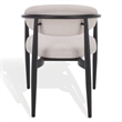 Safavieh Bethlyn Aluminum Patio Dining Chair in Black / Beige