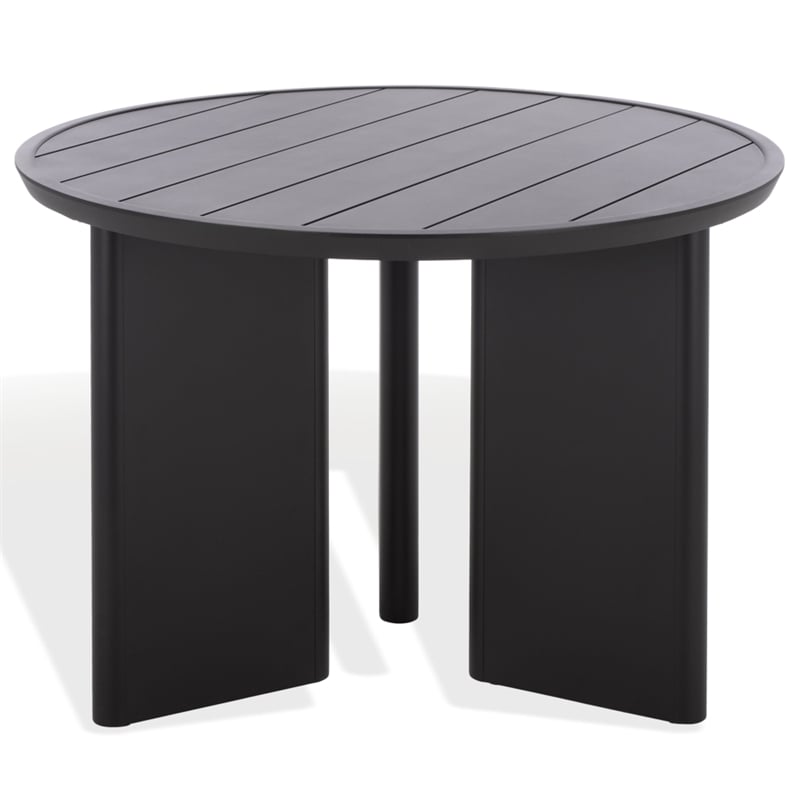 Safavieh Bethlyn Aluminum Patio Dining Table in Black