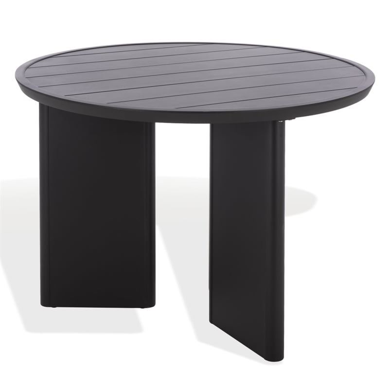 Safavieh Bethlyn Aluminum Patio Dining Table in Black