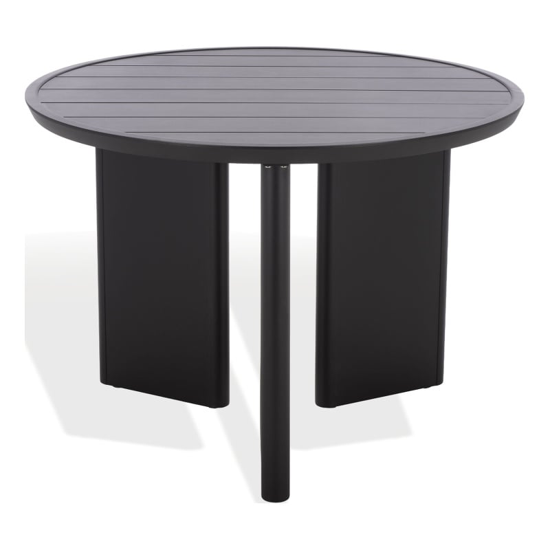 Safavieh Bethlyn Aluminum Patio Dining Table in Black