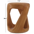 Safavieh Tyleigh Rd Rattan Accent Table in Natural