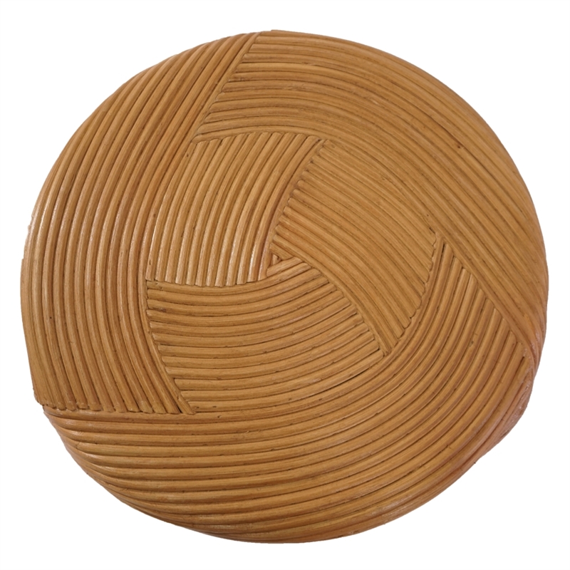 Safavieh Tyleigh Rd Rattan Accent Table in Natural