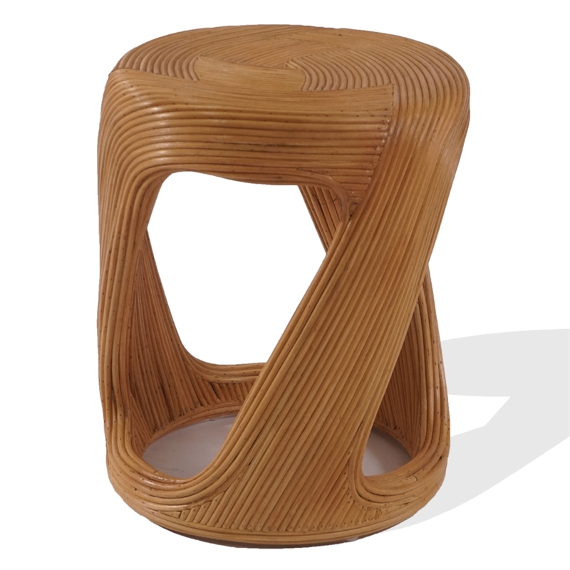 Safavieh Tyleigh Rd Rattan Accent Table in Natural