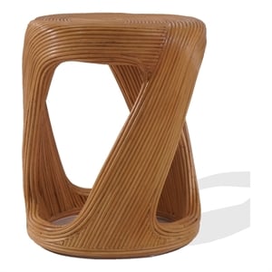 Safavieh Tyleigh Rd Rattan Accent Table in Natural