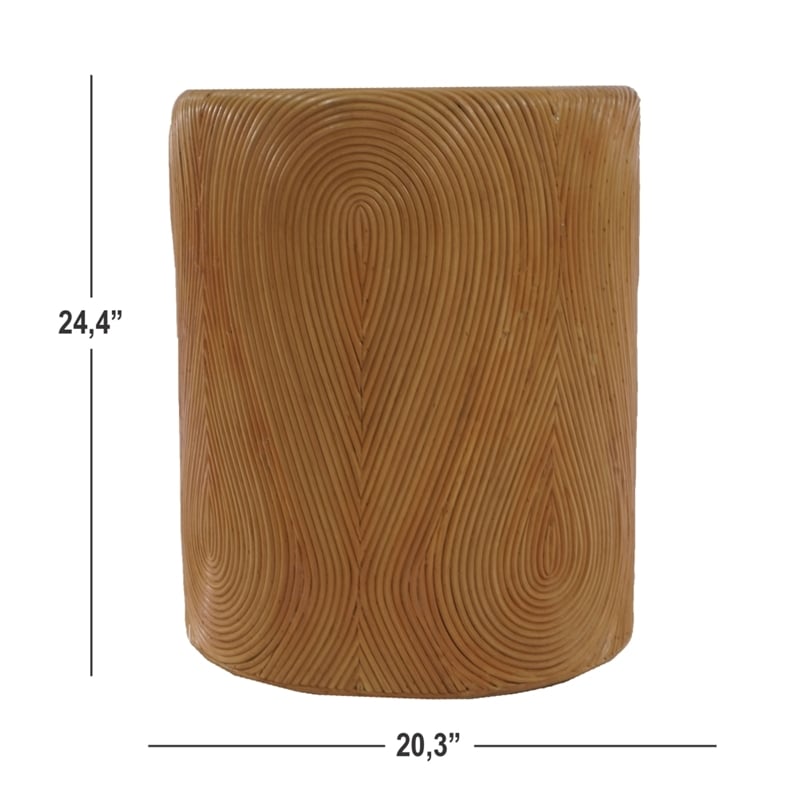 Safavieh Rhynne Rd Rattan Accent Table in Natural