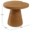 Safavieh Vyvianna Rattan Accent Table in Natural
